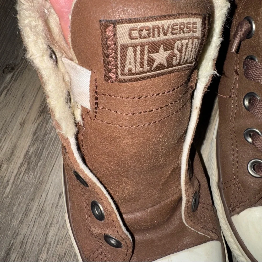Converse Brown Leather Sneakers